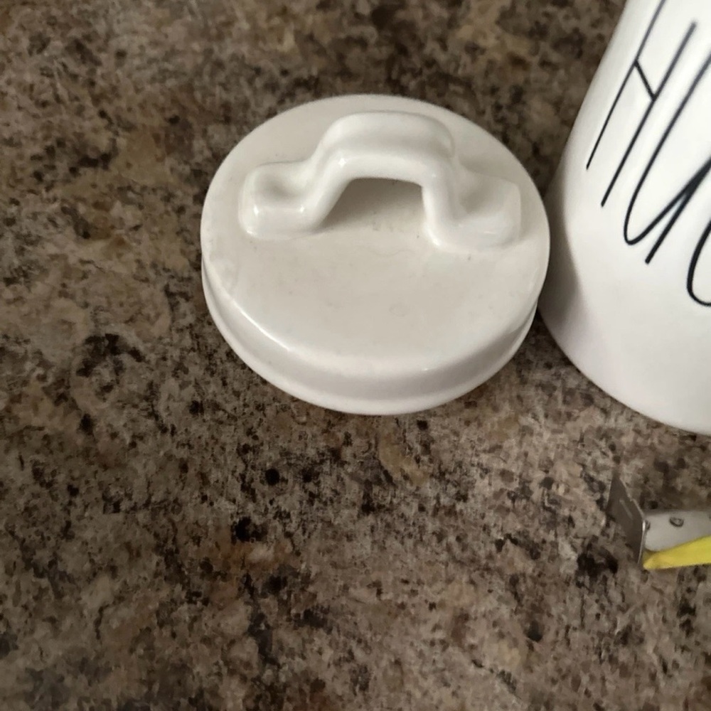 Rae Dunn White Ceramic Jar with 'HUGS' Text - Picture 6 of 7